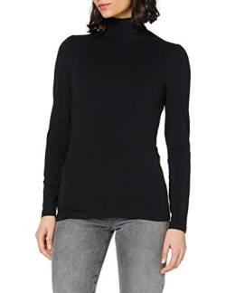 Urban Classics Damen TB4026-Ladies Puffer Sleeve Turtleneck L/S T-Shirt, Black, S von Urban Classics