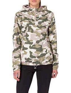 Urban Classics Damen Ladies Pull Over Jacket Jacke, duskrose camo, S von Urban Classics