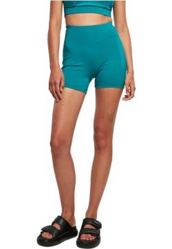 Urban Classics Damen Ladies Recycled High Waist Cycle Hot Pants Shorts, Watergreen, M von Urban Classics