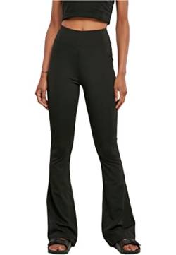 Urban Classics Damen Ladies Recycled High Waist Flared Leggings, black, 4XL von Urban Classics