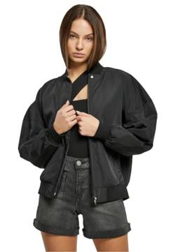 Urban Classics Damen Ladies Recycled Oversized Light Bomber Jacket Jacke, Black, 42 von Urban Classics