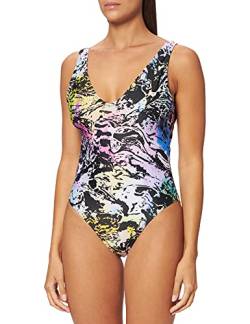 Urban Classics Damen TB4115-Ladies Recycled Pattern High Leg Swimsuit Badeanzug, Multicolor Fading, S von Urban Classics