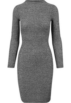 Urban Classics Damen Ladies Rib Dress Kleid, Grau (Charcoal 91), 42 (Herstellergröße: XL) von Urban Classics