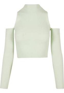 Urban Classics Damen Ladies Rib Knit Cut Out Sleeve Longsleeve T-Shirt, lightmint, L von Urban Classics