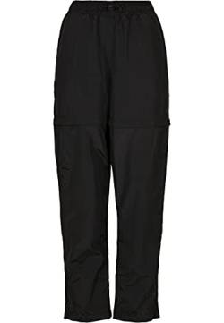 Urban Classics Damen Ladies Shiny Crinkle Nylon Zip Pants Trainingshose, Schwarz, L von Urban Classics