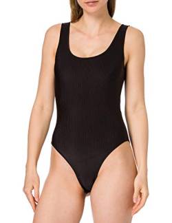 Urban Classics Damen TB4074-Ladies Shiny Rib Body Baselayer, Black, 4XL von Urban Classics