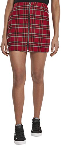 Urban Classics Damen TB2845-Ladies Short Checker Skirt Kleid, Mehrfarbig (Red/Blk 00200), XS von Urban Classics