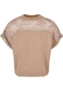 Urban Classics Damen Ladies Short Oversized Lace Tee T-Shirt, softtaupe, 5XL von Urban Classics