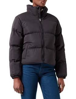 Urban Classics Damen Ladies Short Peached Puffer Jacket Jacke, Black, XXL von Urban Classics