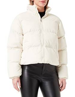 Urban Classics Damen Ladies Short Peached Puffer Jacket Jacke, whitesand, L von Urban Classics