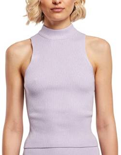 Urban Classics Damen Ladies Short Rib Knit Turtleneck Top T-Shirt, lilac, L von Urban Classics