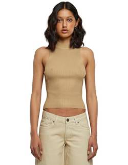 Urban Classics Damen Ladies Short Rib Knit Turtleneck Top T-Shirt, unionbeige, 5XL von Urban Classics