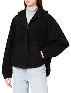 Urban Classics Damen Ladies Short Sherpa Jacket Jacke, Black, XS von Urban Classics