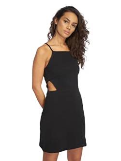 Urban Classics Damen Ladies Short Spaghetti Pique Dress Kleid, Schwarz (Black 00007), 42 (Herstellergröße: XL) von Urban Classics