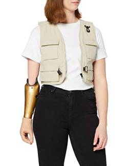 Urban Classics Damen Ladies Short Tactical Vest Weste, Concrete, L von Urban Classics