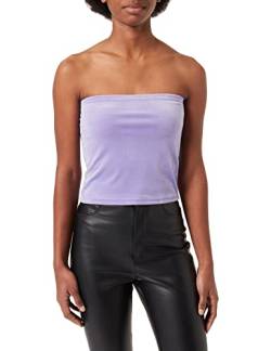 Urban Classics Damen Ladies Short Velvet Tube Top T-Shirt, Lavender, S von Urban Classics