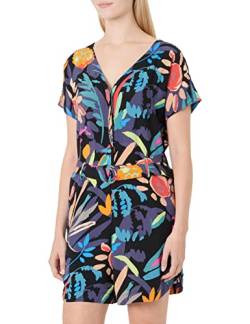 Urban Classics Damen Ladies Short Viscose Belt Jumpsuit T-Shirt, blackfruity, 5XL von Urban Classics