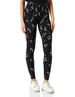 Urban Classics Damen Ladies Soft AOP Leggings, blackfloret, 5XL von Urban Classics