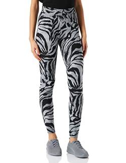 Urban Classics Damen Ladies Soft AOP Leggings, blackzebra, 5XL von Urban Classics