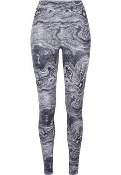 Urban Classics Damen Ladies Soft AOP Leggings Yoga Pants, blackoil, S von Urban Classics