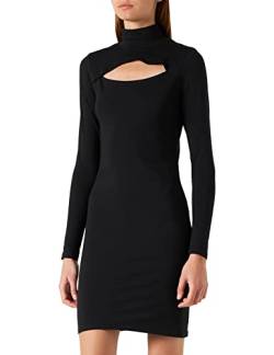 Urban Classics Damen Ladies Stretch Jersey Cut-Out Turtleneck Dress Kleid, Schwarz, 5XL von Urban Classics