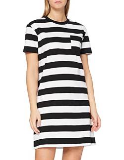 Urban Classics Damen Ladies Stripe Boxy Tee Dress Kleid, Black/White, XS von Urban Classics