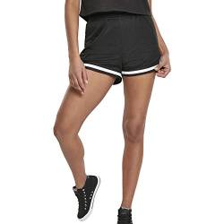 Urban Classics Damen Ladies Stripes Mesh Hot Pants Shorts, Black, 3XL von Urban Classics