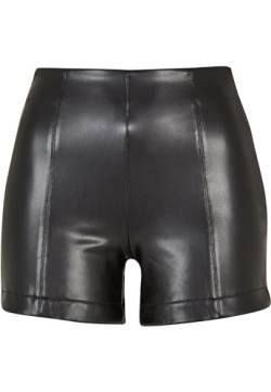 Urban Classics Damen TB5485-Ladies Synthetic Leather Shorts, Black, 3XL von Urban Classics