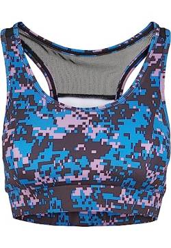 Urban Classics Damen Ladies Tech Mesh Bra Sport-BH, digital duskviolet camo, M von Urban Classics