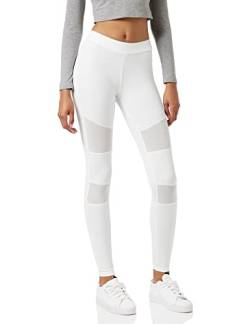 Urban Classics Damen Ladies Tech Mesh Leggings, White, L EU von Urban Classics