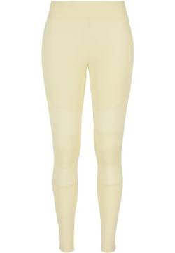 Urban Classics Damen Ladies Tech Mesh Leggings, softyellow, 5XL von Urban Classics