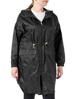 Urban Classics Damen Ladies Transparent Light Parka Jacke, Black/electriclime, S von Urban Classics