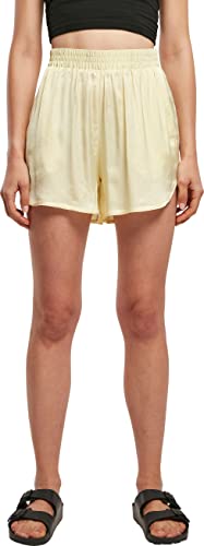 Urban Classics Damen Ladies Viscose Satin Resort Klassische Shorts, softyellow, XXL von Urban Classics