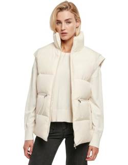 Urban Classics Damen Ladies Waisted Puffer Vest Weste, Whitesand, L von Urban Classics