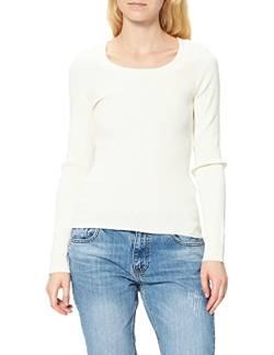 Urban Classics Damen TB4548-Ladies Wide Neckline Sweater Sweatshirt, whitesand, M von Urban Classics