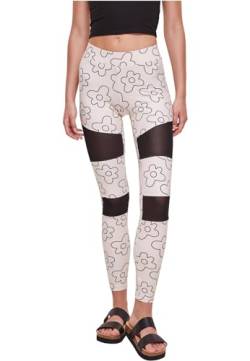 Urban Classics Damen Leggings Ladies Tech Mesh AOP Leggings softseagrassflower M von Urban Classics