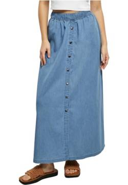 Urban Classics Damen TB5987-Ladies Long Wide Light Denim Skirt Rock, SkyBlue Washed, XL von Urban Classics