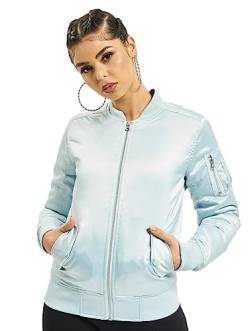 Urban Classics Damen Satin Bomber Jacke,Blau (babyblue 790),S von Urban Classics