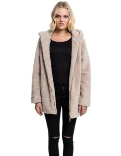 Urban Classics Damen Sherpa pullover Regular Fit Kapuzenpullover, sand, L von Urban Classics