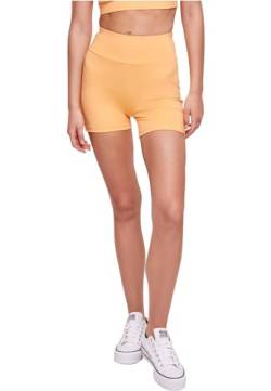 Urban Classics Damen Shorts Ladies Recycled High Waist Cycle Hot Pants paleorange XS von Urban Classics