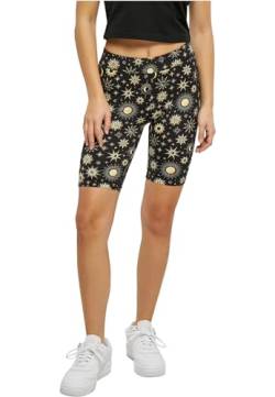 Urban Classics Damen TB4791-Ladies Soft AOP Cycle Shorts, blacksun, L von Urban Classics