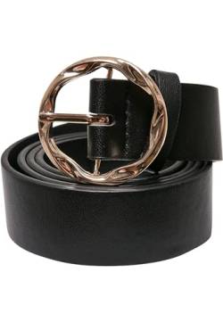 Urban Classics Damen Small Synthetic Leather Ladies Belt Gürtel, Black, L/XL von Urban Classics