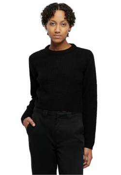 Urban Classics Damen Sweatshirt Ladies Short Waffle Sweater Black L von Urban Classics