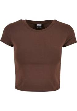 Urban Classics Damen TB2754-Ladies Stretch Jersey Cropped Tee T-Shirt, Brown, 5XL von Urban Classics