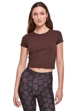 Urban Classics Damen TB2754-Ladies Stretch Jersey Cropped Tee T-Shirt, Brown, S von Urban Classics