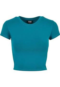Urban Classics Damen T-Shirt Ladies Stretch Jersey Cropped Tee watergreen 4XL von Urban Classics