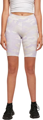 Urban Classics Damen TB3423-Ladies High Waist Camo Tech Cycle Yoga-Shorts, lilaccamo, 3XL von Urban Classics