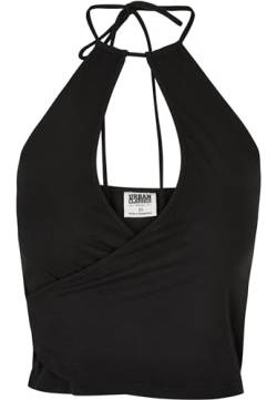 Urban Classics Damen Top Ladies Short Wraped Neckholder Top Black S von Urban Classics