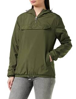 Urban Classics Damen Übergangs-Jacke Ladies Basic Pull-Over Jacket ,darkolive ,M von Urban Classics