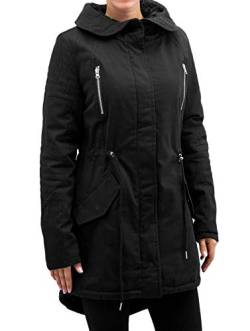 Urban Classics Damen Urban Classics Dames Dames Sherpa Lined Cotton Parka Jacke, Schwarz, XL EU von Urban Classics